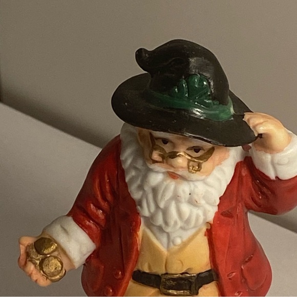 Vintage Santa Claus IRELAND Figurine Irish folk art Santa Holiday CAKE TOPPER - Picture 2 of 16